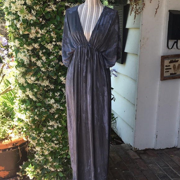 american twist tie dye maxi dress